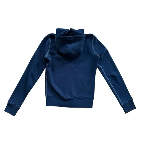 Y2k Abercrombie and fitch Women's Navy Blue Full Zip Hoodie Sweatshirt - Picture 2 of 3